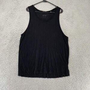 ATM Anthony Thomas Melillo Shirt Mens XL Black Modal Tank Top Oversized
